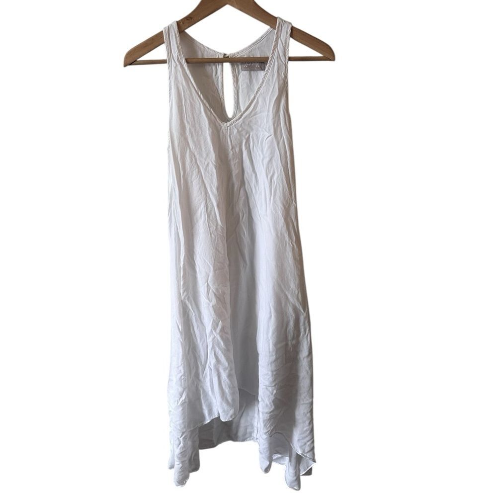 Nation LTD White Lightweight Rayon Sleeveless High-Low Midi Dress Size XS